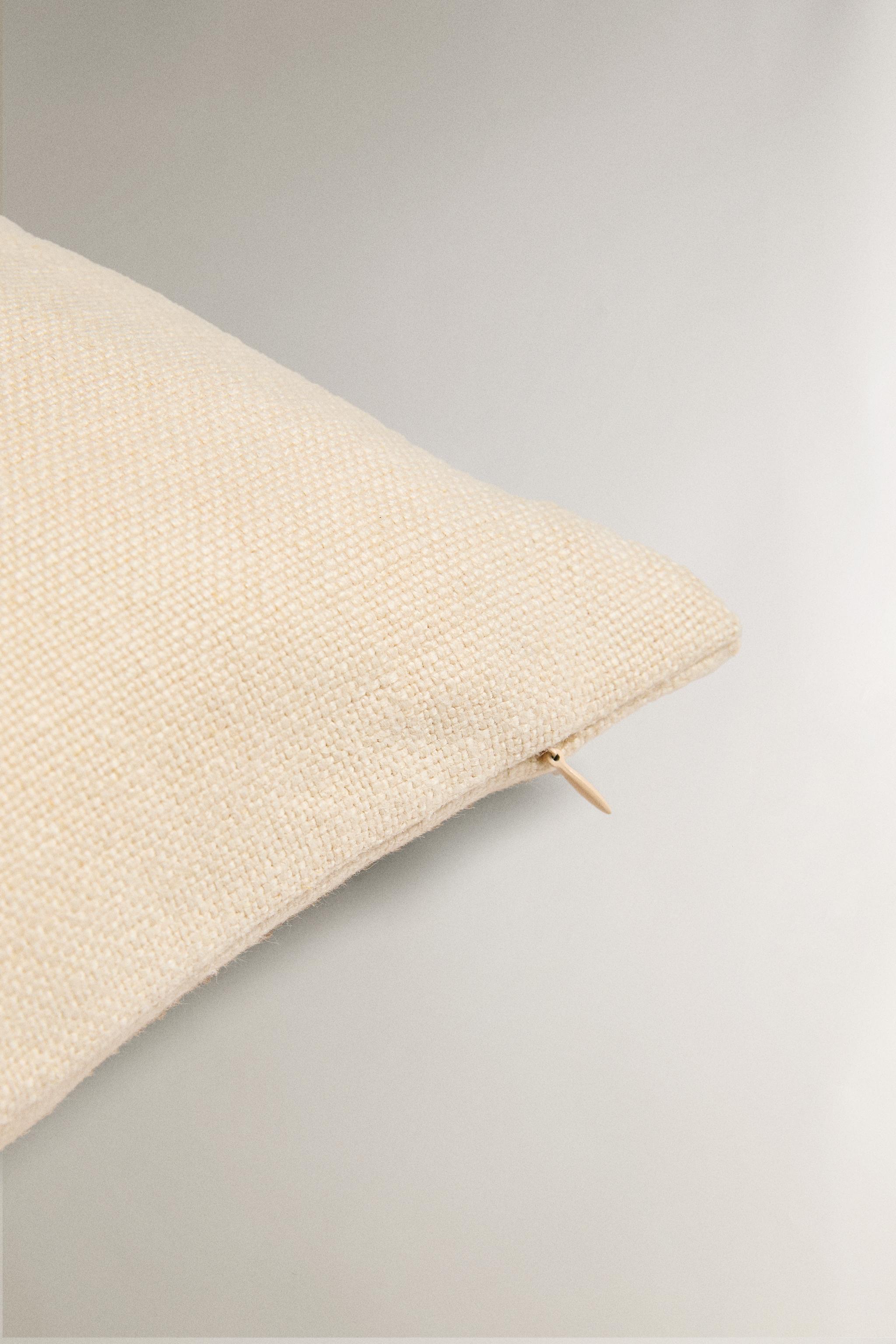 PLAIN LINEN THROW PILLOW COVER